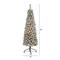 5ft. Pre-Lit Flocked Pencil Artificial Christmas Tree with Clear LED Lights